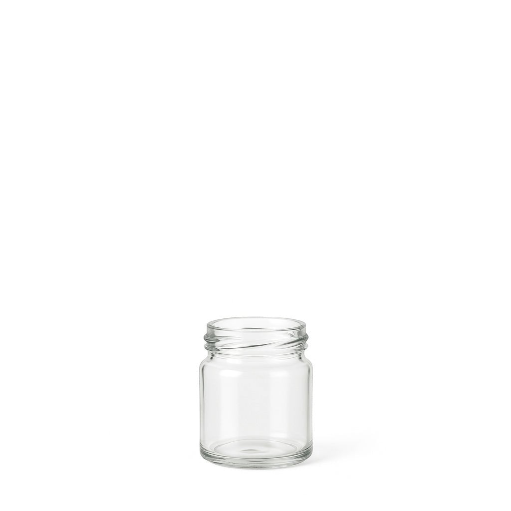 40ml Clear Glass Round Jar - Glass - Food Glass - Coloured Bottles