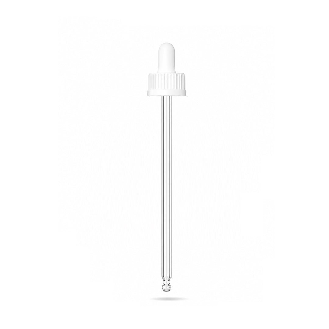GL18, 102mm White Pipette (Short) - Caps - Pipettes - Coloured Bottles