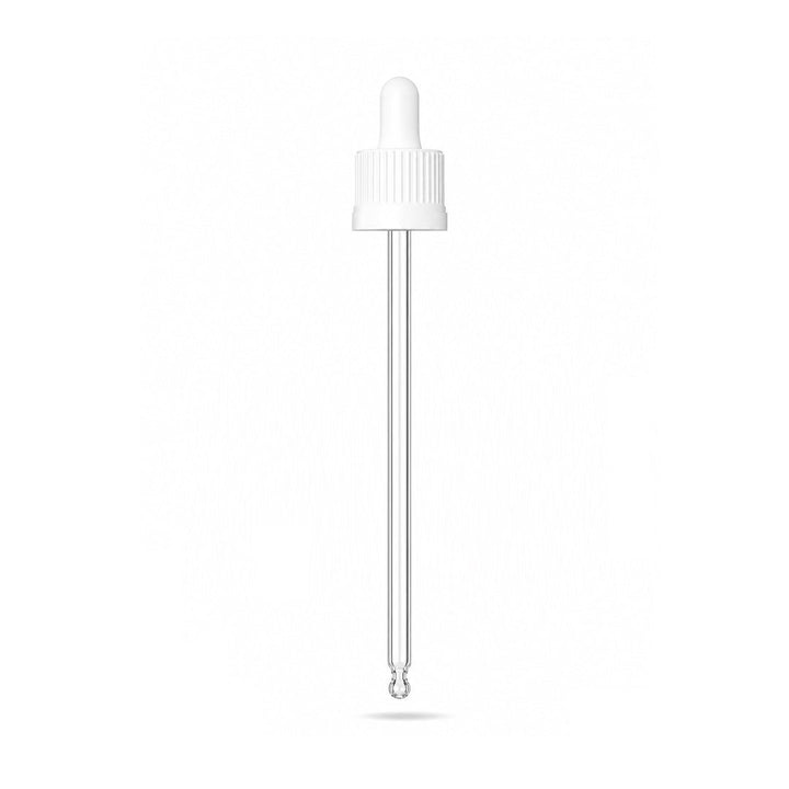 GL18, 102mm White Pipette T/E (Short) - Caps - Pipettes - Coloured Bottles