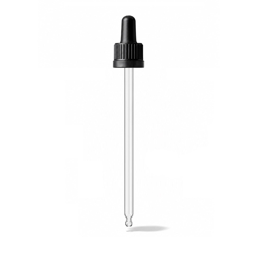GL18, 105mm Black Pipette T/E (Tall) - Caps - Pipettes - Coloured Bottles