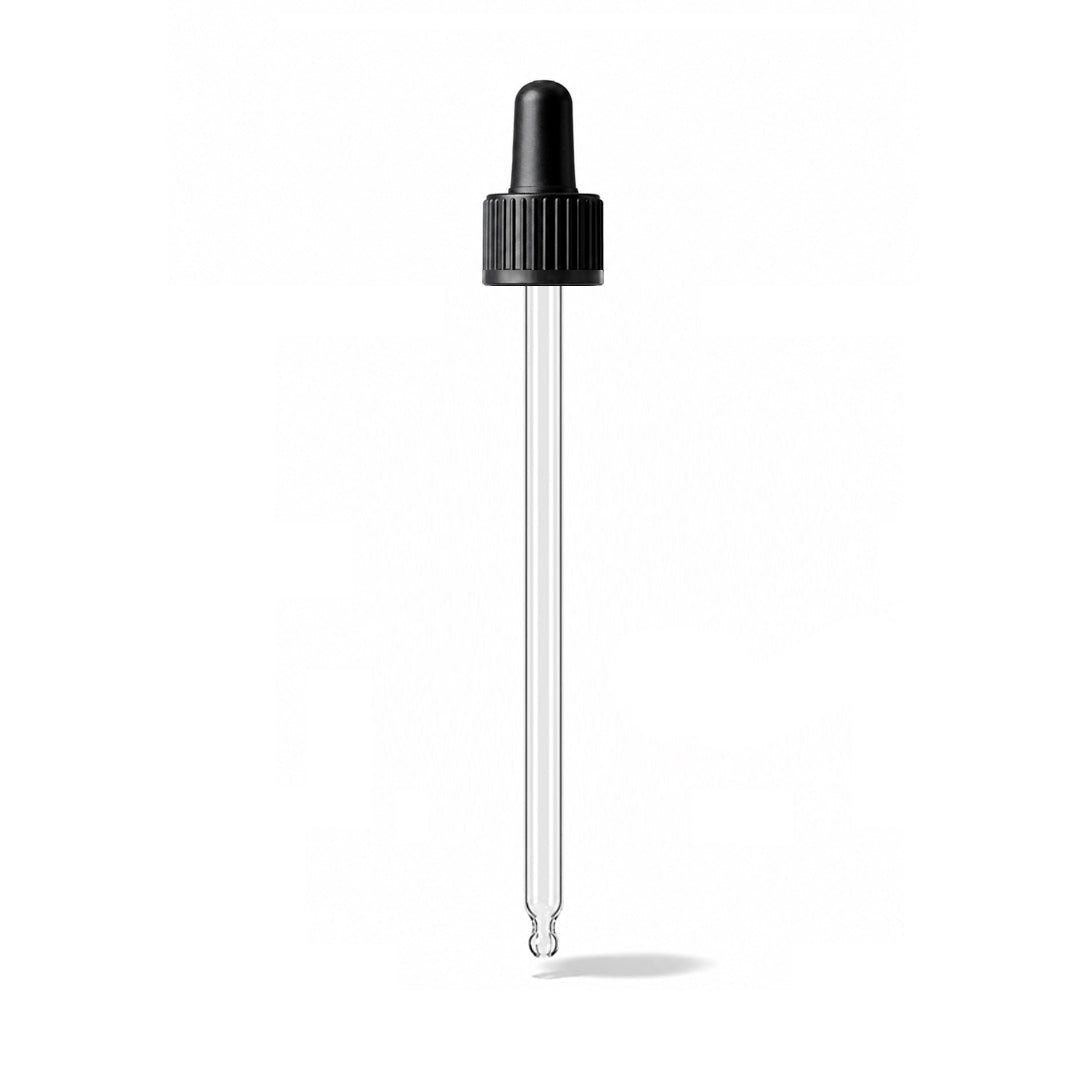 GL18, 105mm Black Pipette (Tall) - Caps - Pipettes - Coloured Bottles