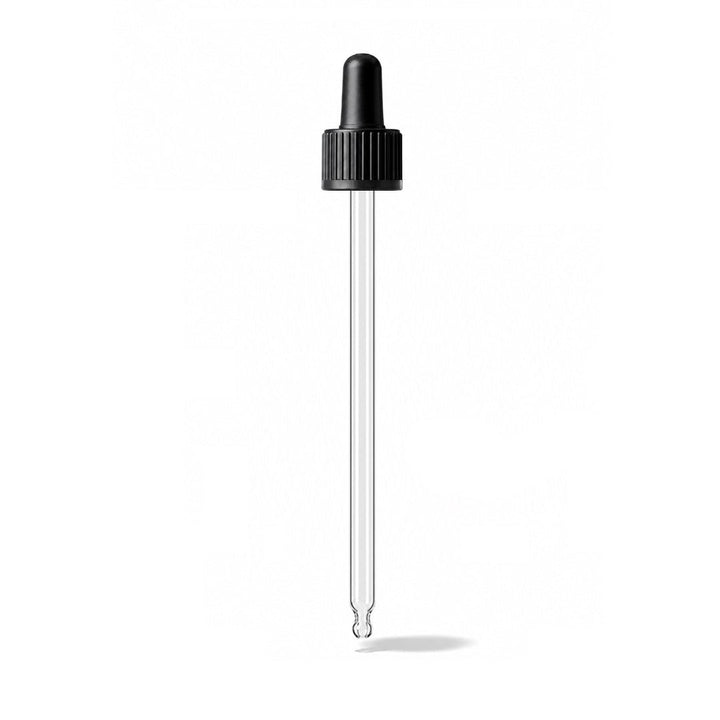 GL18, 105mm Black Pipette (Tall) - Caps - Pipettes - Coloured Bottles