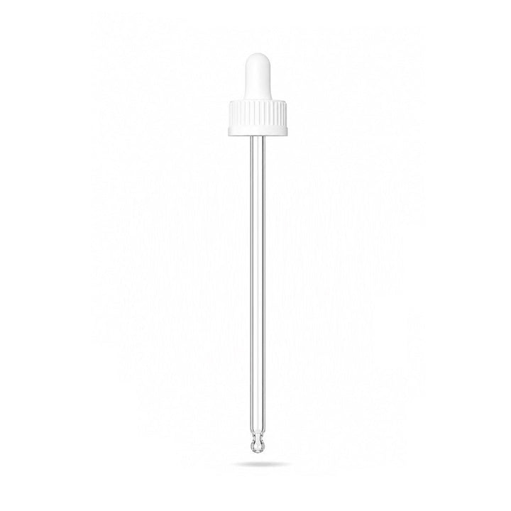 GL18, 105mm Pipette with White T/E, White Bulb - - Coloured Bottles