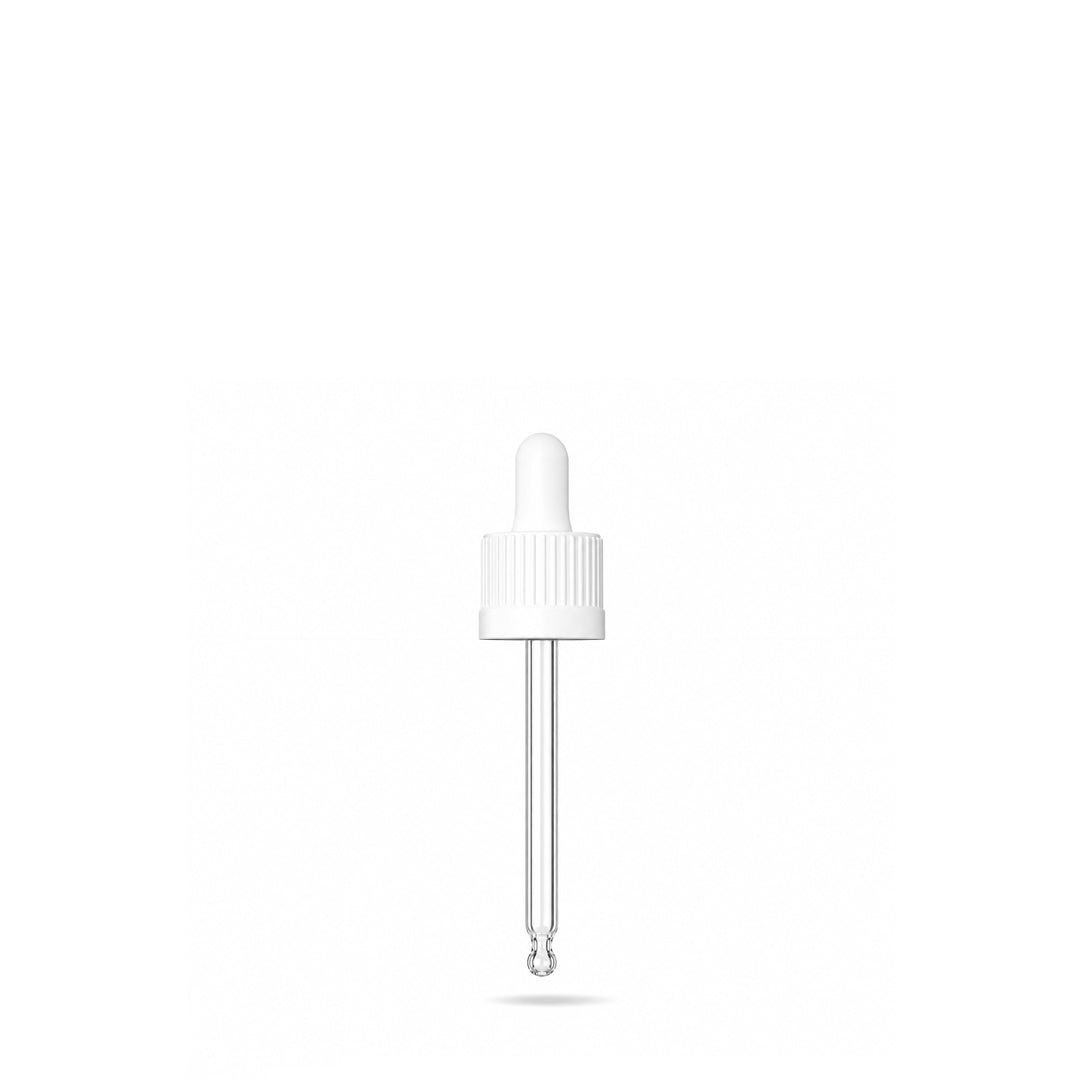 GL18, 59mm White Pipette - Caps - Pipettes - Coloured Bottles