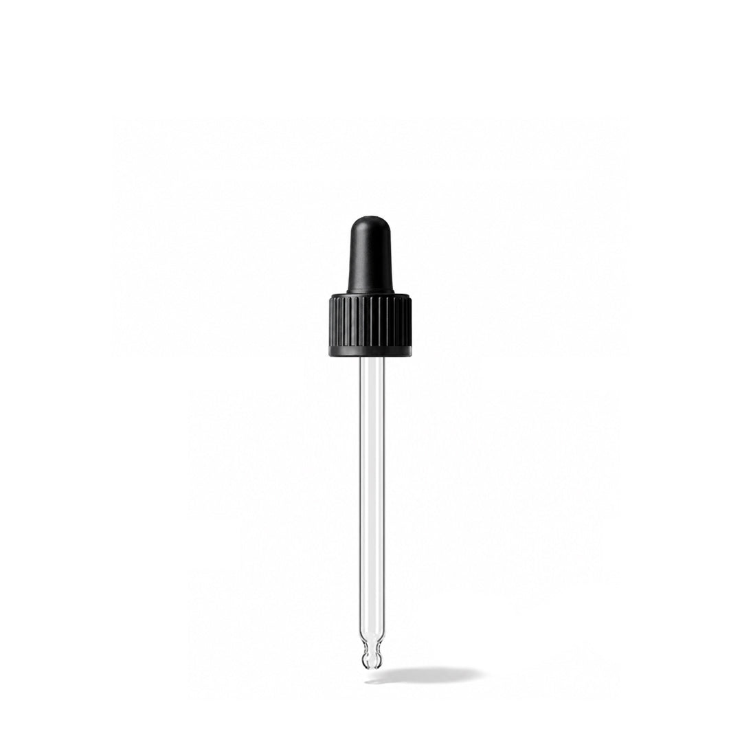 GL18, 82mm Black Pipette - Caps - Pipettes - Coloured Bottles