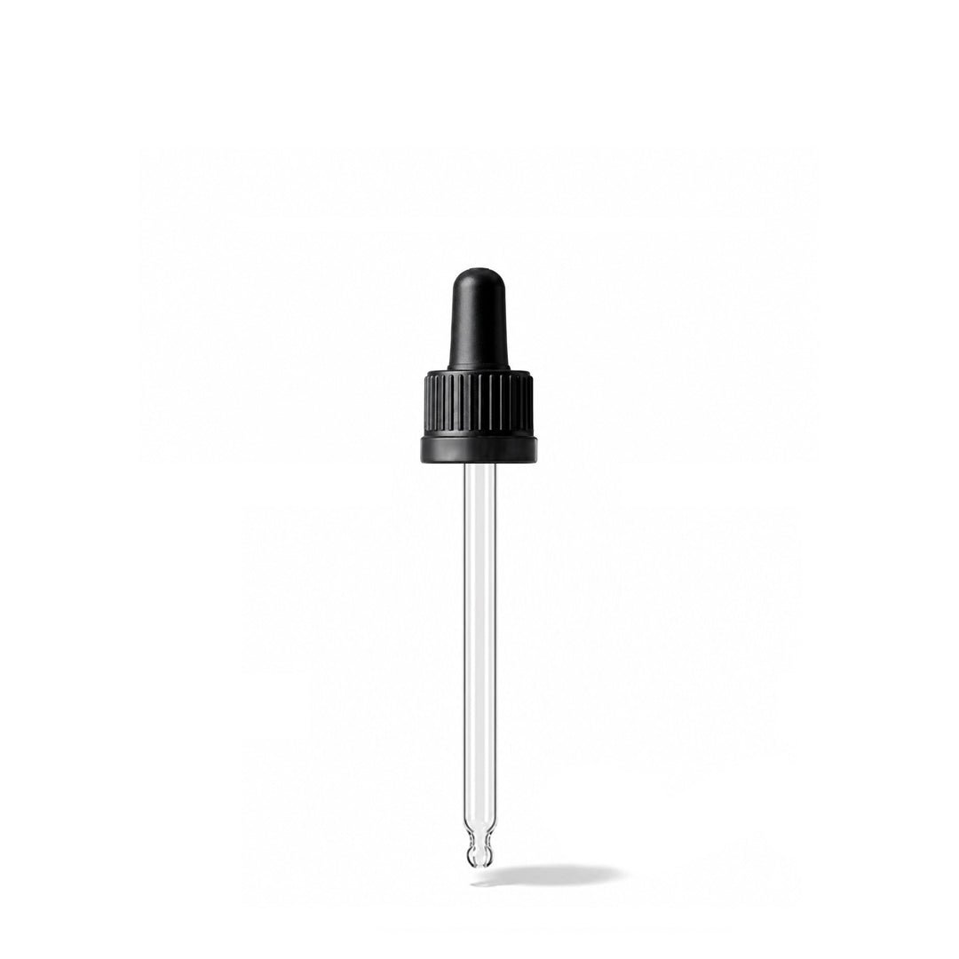 GL18, 82mm Black Pipette T/E - Caps - Pipettes - Coloured Bottles