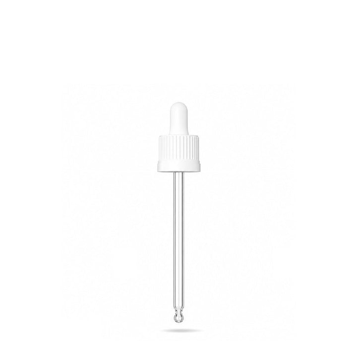 GL18, 82mm White Pipette T/E - Caps - Pipettes - Coloured Bottles