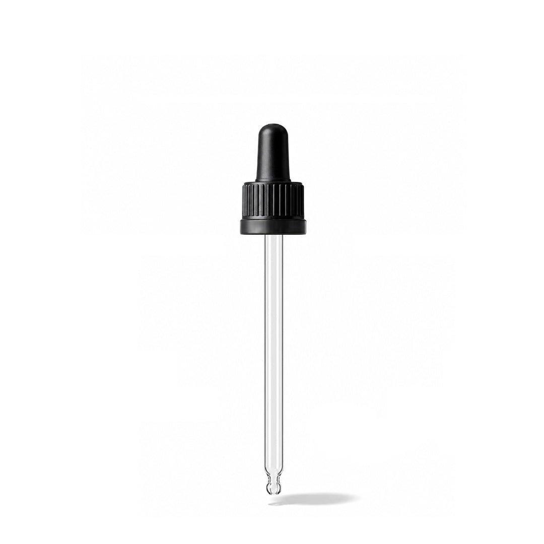 GL18, 89mm Black Pipette T/E - Caps - Pipettes - Coloured Bottles
