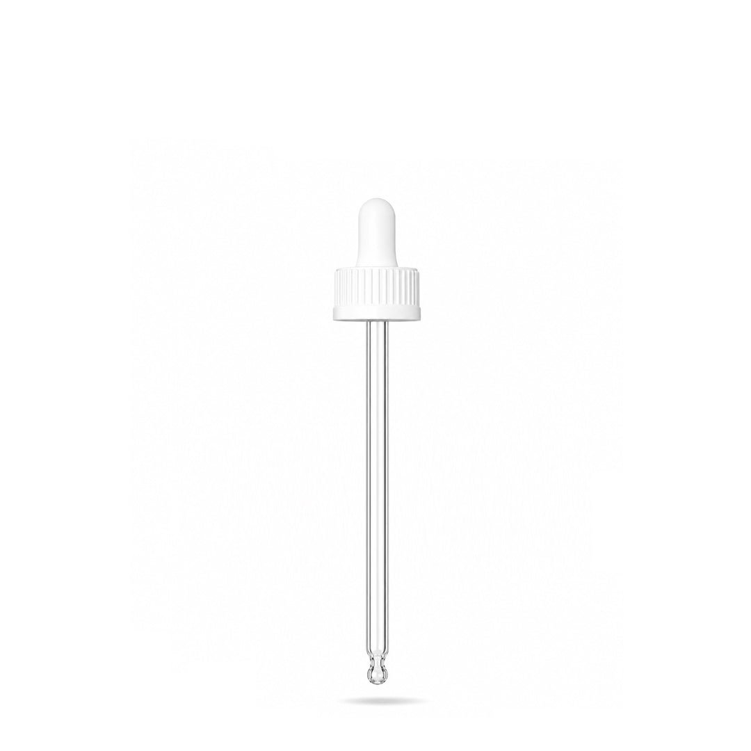 GL18, 89mm White Pipette - Caps - Pipettes - Coloured Bottles