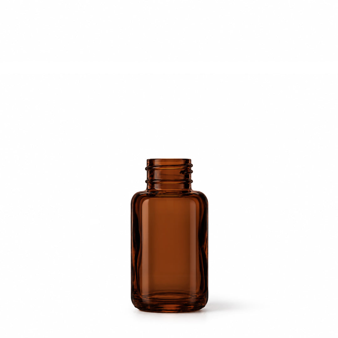 30ml Amber Glass Derma Square Bottle (24R3) - Glass - Cosmetic Glass - Coloured Bottles