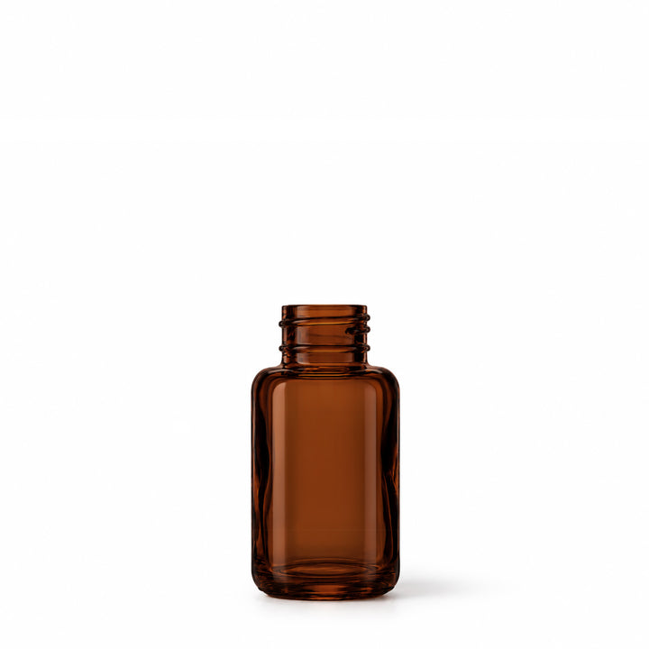30ml Amber Glass Derma Square Bottle (24R3) - Glass - Cosmetic Glass - Coloured Bottles