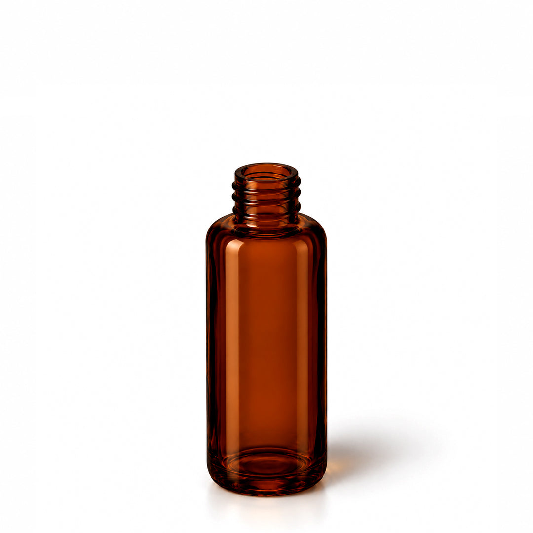 50ml Amber Glass Derma Square Bottle (24R3)