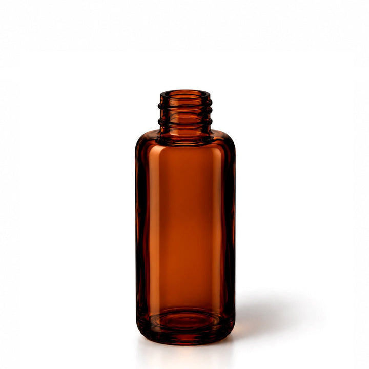 100ml Amber Glass Derma Square Bottle (24R3) - Glass - Cosmetic Glass - Coloured Bottles