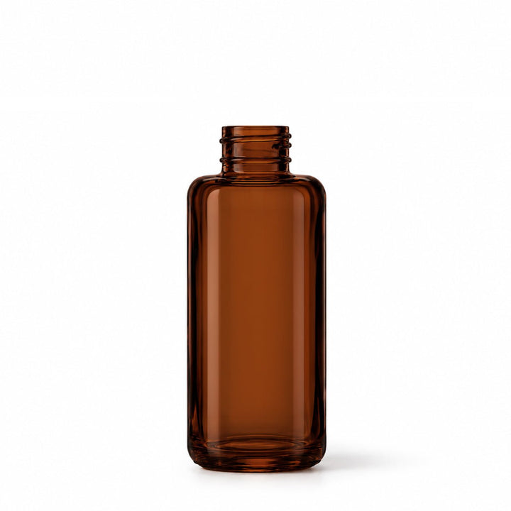 100ml Amber Glass Derma Square Bottle (24R3) - Glass - Cosmetic Glass - Coloured Bottles