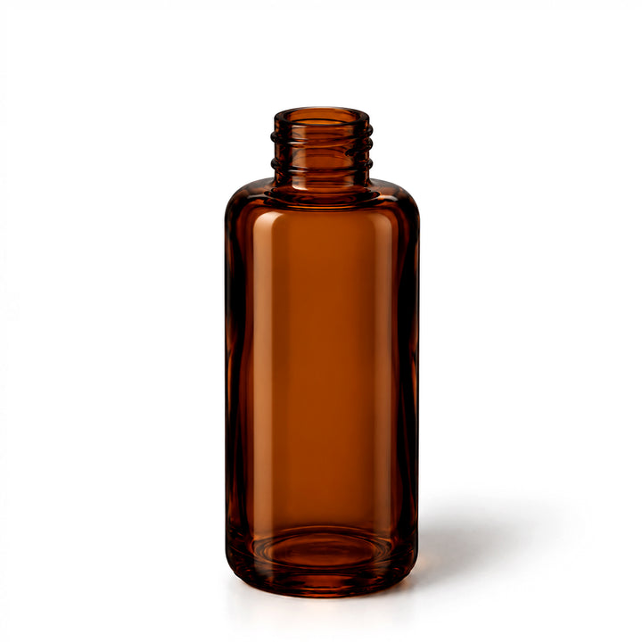 150ml Amber Glass Derma Square Bottle (24R3) - Glass - Cosmetic Glass - Coloured Bottles