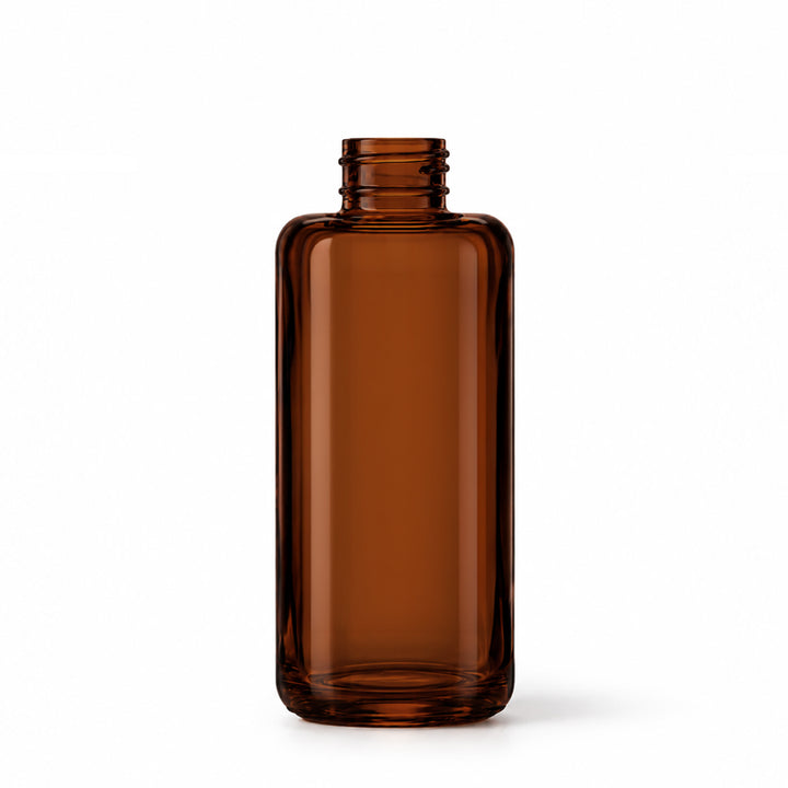 150ml Amber Glass Derma Square Bottle (24R3) - Glass - Cosmetic Glass - Coloured Bottles