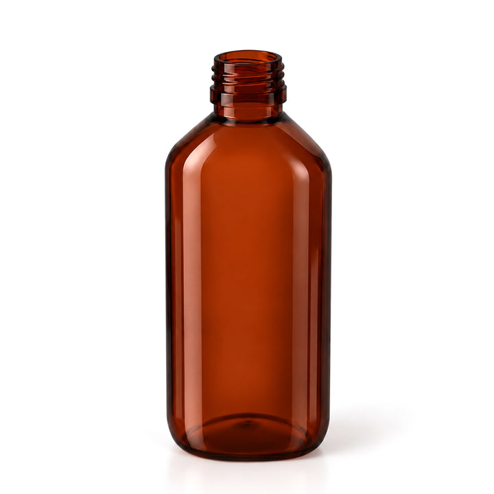 300ml Amber PET Plastic Alpha Bottle (28R3) - Glass - Medical Glass - Coloured Bottles