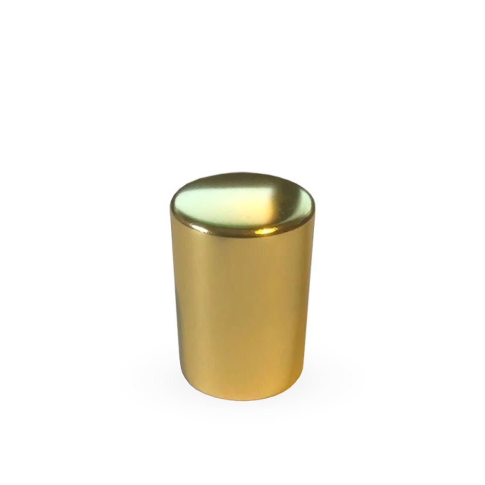 17mm Gloss Gold Tall Rollette Cap - Caps - Rollette Caps - Coloured Bottles