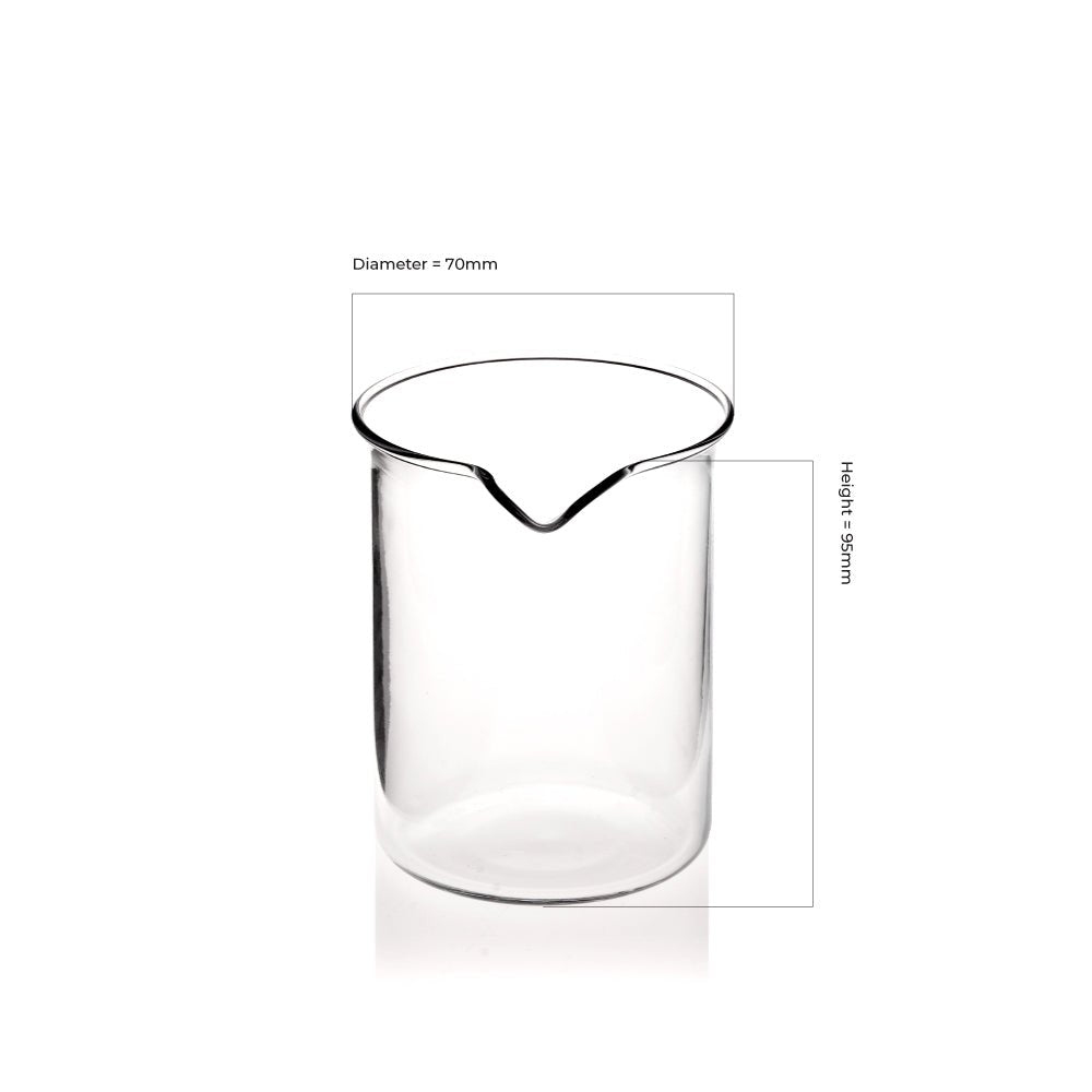 250ml Clear Candle Glass Beaker Vessel with spout - Caps - Candle Lids - Coloured Bottles