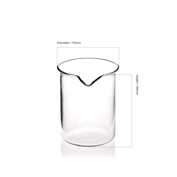 250ml Clear Candle Glass Beaker Vessel with spout - Caps - Candle Lids - Coloured Bottles