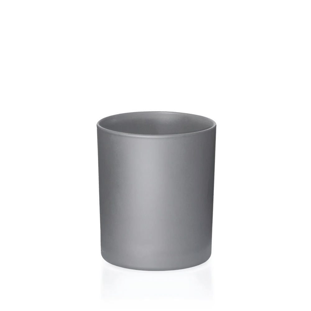 30cl Matt Grey Externally Sprayed Karen / Lucy Candle Glass - Glass - Candle Glass - Coloured Bottles