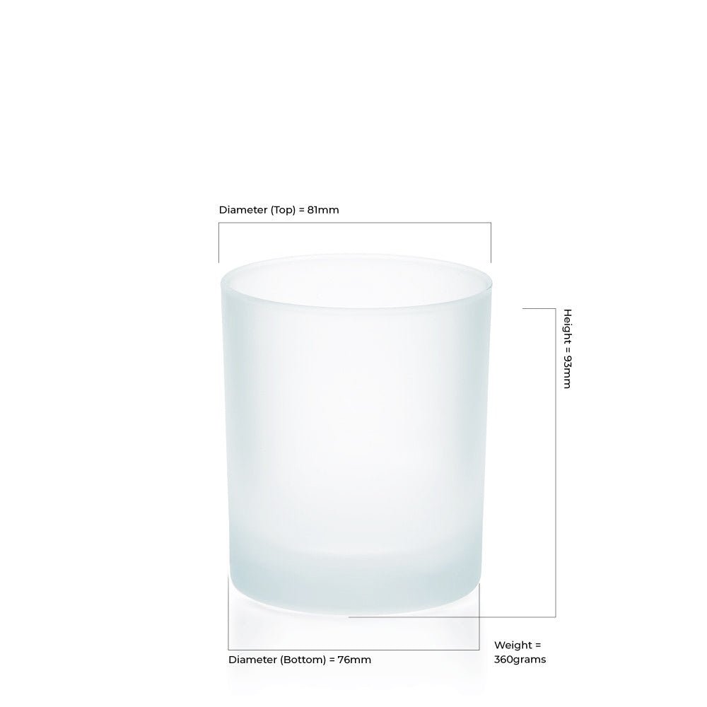 30cl Matt Arctic Externally Sprayed Lucy Candle Glass - Glass - Candle Glass - Coloured Bottles