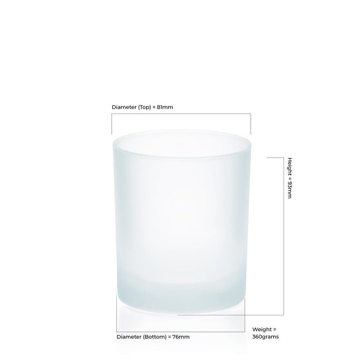 30cl Matt Arctic Externally Sprayed Lucy Candle Glass - Glass - Candle Glass - Coloured Bottles
