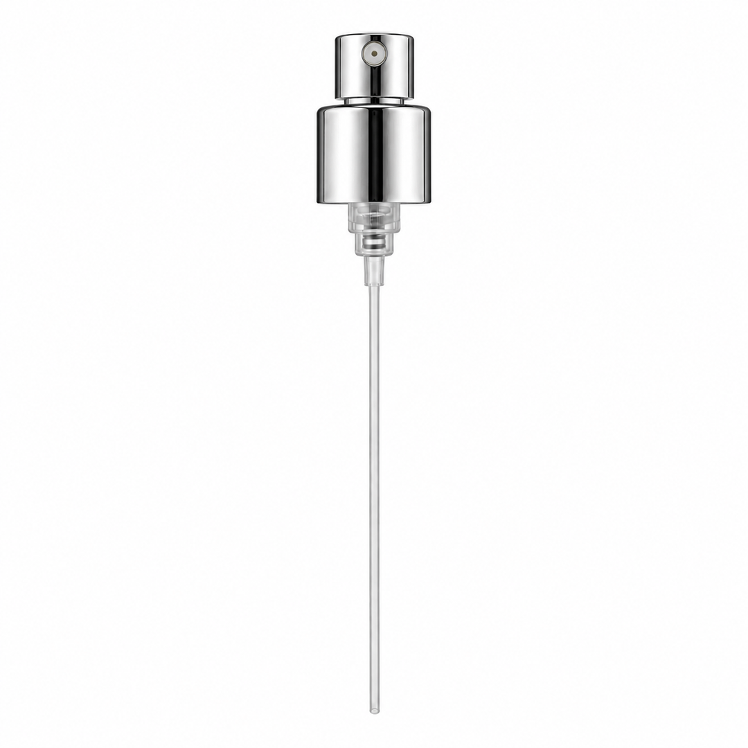 SNI15 Gloss Silver Atomiser Pump and Actuator - Caps - Sprays & Pumps - Coloured Bottles