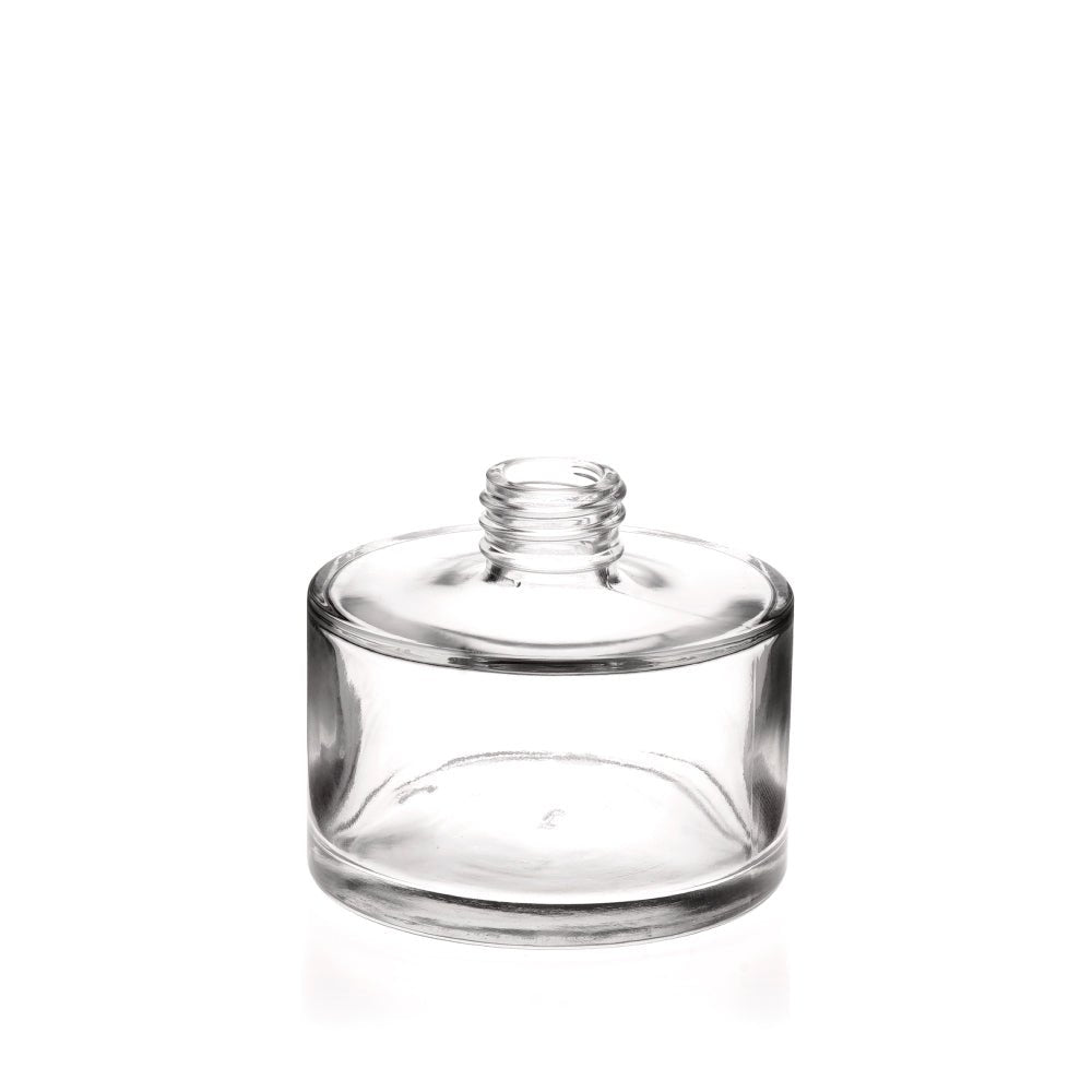 200ml Squat Round Diffuser Bottle (Screw Neck) - Glass - Diffuser Glass - Coloured Bottles