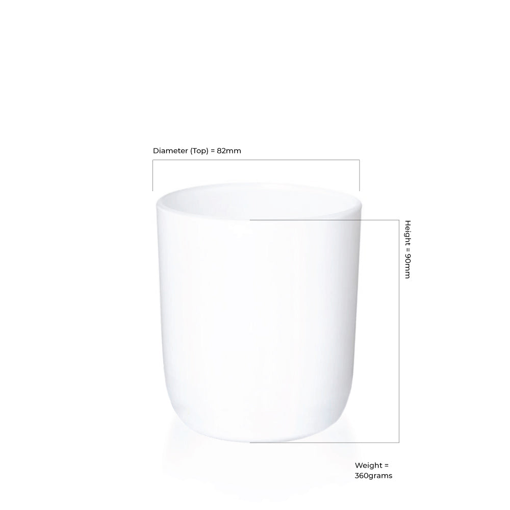 30cl Gloss White Externally Sprayed Karen U Shaped Candle Glass - Glass - Candle Glass - Coloured Bottles
