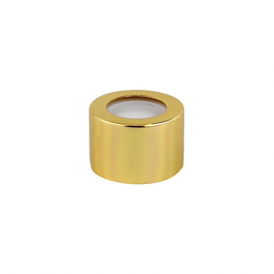 28/410 Gloss Gold Metal Shelled Diffuser Cap with EPE liner - Caps - Diffuser Caps - Coloured Bottles