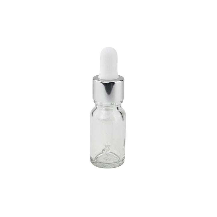 GL18, 59mm Silver & White Pipette - Caps - Pipettes - Coloured Bottles