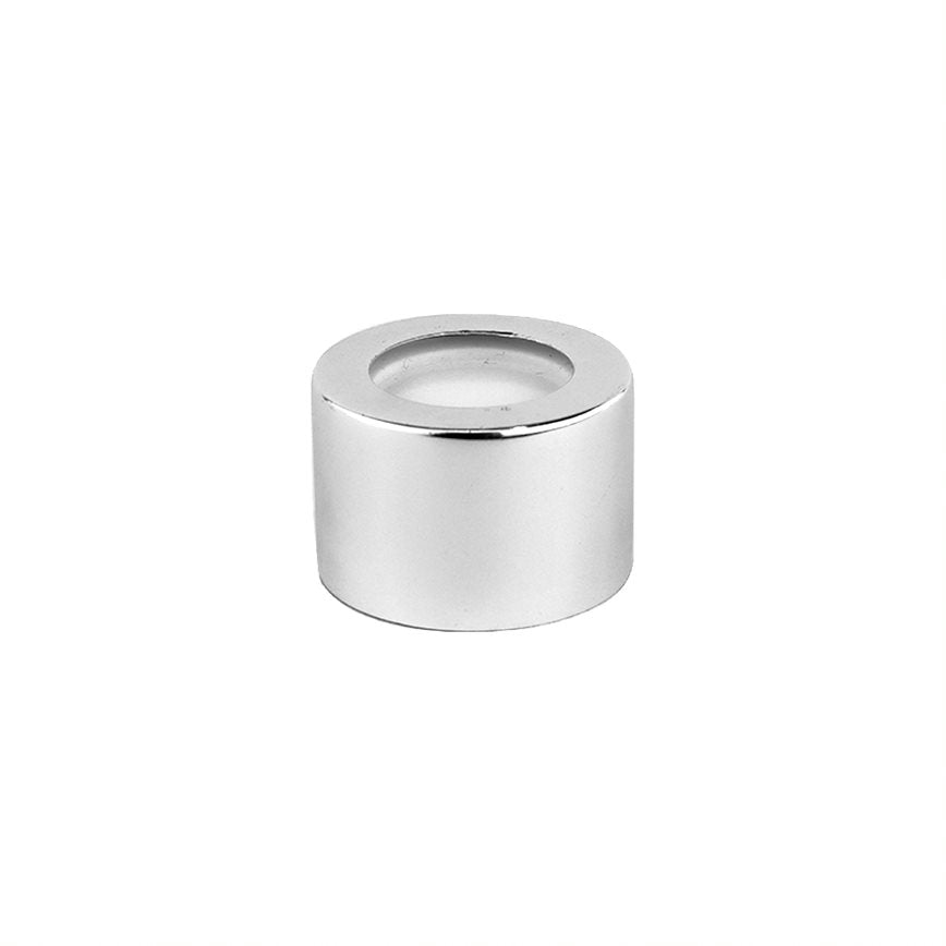 28/410 Gloss Silver Metal Shelled Diffuser Cap with EPE Liner - Caps - Diffuser Caps - Coloured Bottles